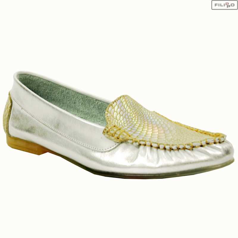 Loafers LEMAR 10016 wiped silver +spiral 8022684