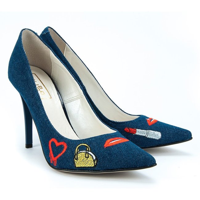 Pumps FILIPPO 2160 Jeans Embroidery