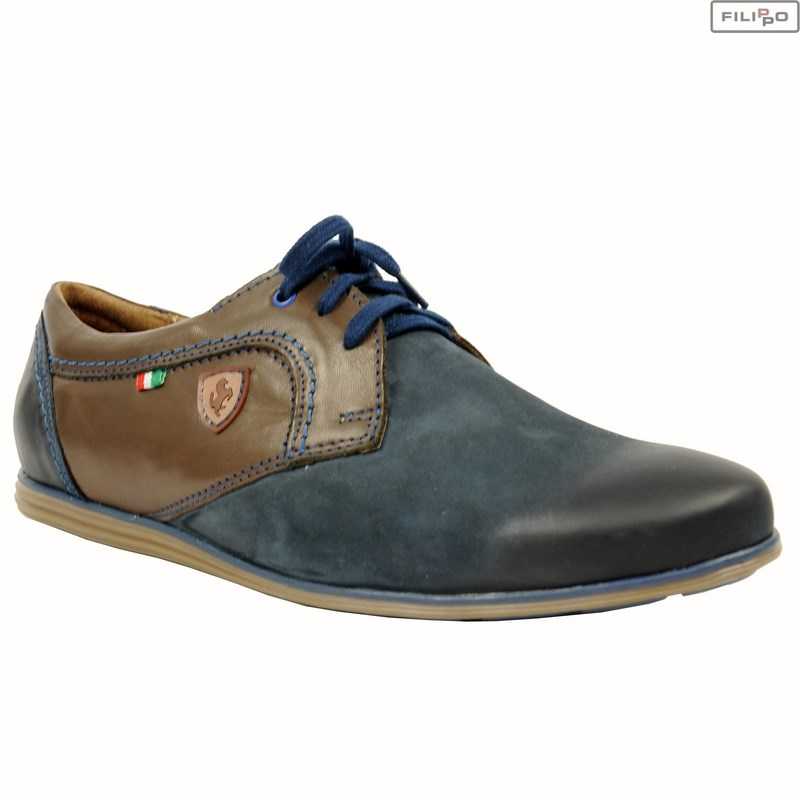 Shoes FILIPPO 426 col.808 navy blue+brown 8022671