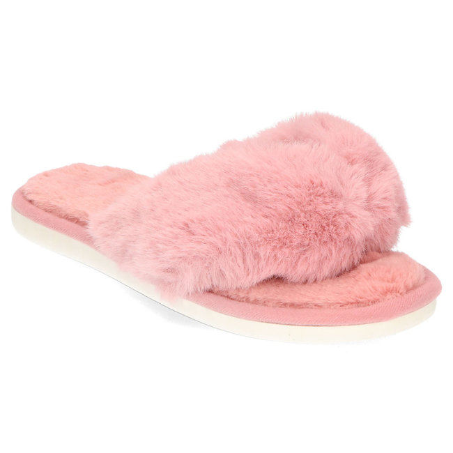 Slippers fur flip-flops pink 