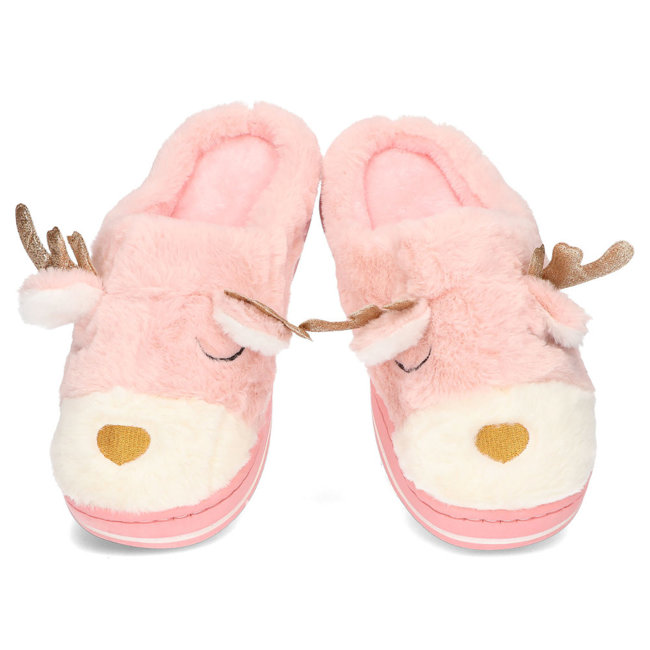 Slippers reindeer pink YL30