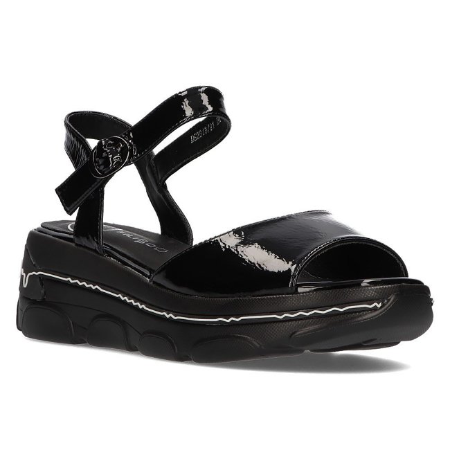 Wedge sandals Filippo DS2319/21 BK black