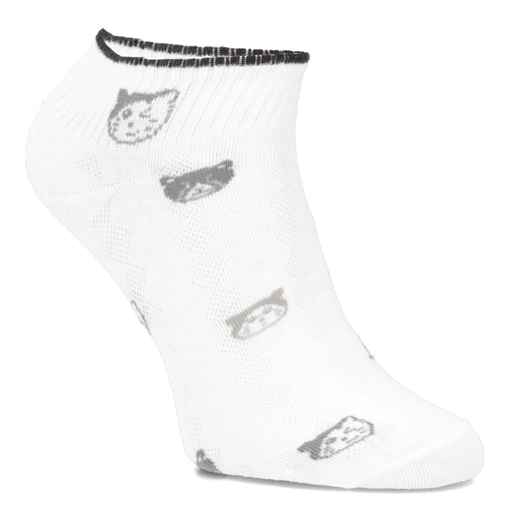 Women's Socks L604-7 white cats