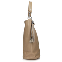 Handbag Toscanio Hobo Leather 1677 beige