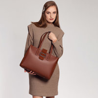 Handbag Toscanio Leather B101 red