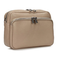 Handbag Toscanio Leather Messenger Bag E5 beige