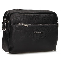 Handbag Toscanio Leather Messenger Bag E72 black