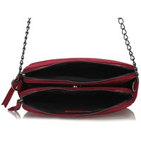 Handbag Toscanio Suede messenger bag A258 red