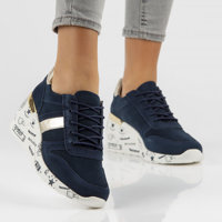 Leather Sneakers Filippo DP3550/22 NV navy