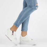 Leather Wedge Sneakers Filippo DP2350/21 WH white