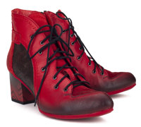 Leather ankle boots Filippo 3632A-08/00-3 red