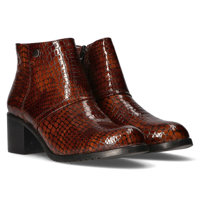 Leather ankle boots Filippo 546 brown crocodile