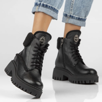Leather boots Filippo 60374 black