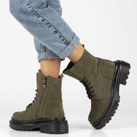 Leather boots Filippo DBT4207/22 GE green