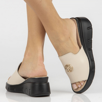 Leather flip-flops Filippo DK3596/23 BE beige