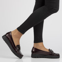 Leather loafers Filippo 10134 burgundy