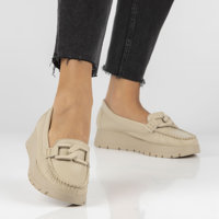 Leather loafers Filippo 10141 beige