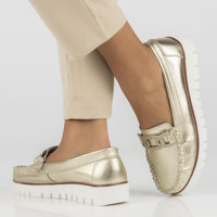 Leather loafers Filippo DP3334/23 GO gold