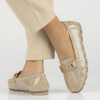 Leather loafers Filippo DP3630/23 BE Lak beige