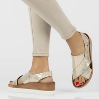 Leather sandals Filippo 40256 gold