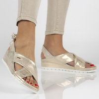 Leather sandals Filippo 50056 gold