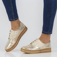Leather shoes Filippo 10123 gold