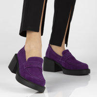 Leather shoes Filippo DP4685/23 VI purple