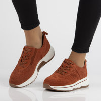 Leather sneakers DP3171/21 BR brown