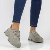 Leather sneakers FILIPPO DP3522/22 GR grey