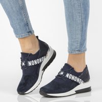 Leather sneakers Filippo DP1388/21 NV navy blue