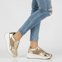 Leather sneakers Filippo DP2011/21 GO gold