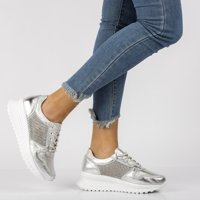 Leather sneakers Filippo DP2011/21 SI silver