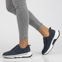 Leather sneakers Filippo DP3171/21 NV navy blue