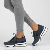 Leather sneakers Filippo DP3176/21 NV navy blue