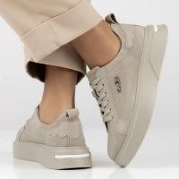 Leather sneakers Filippo DP4580/23 BE beige