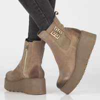 Suede ankle boots Filippo 60390 taupe