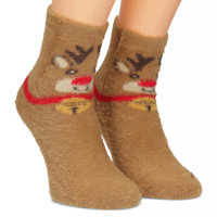 Women's Socks brown moose