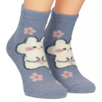 Women's Socks rabbit flowers