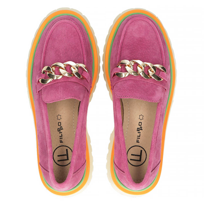 Leather shoes Filippo DP4589/23 FH pink