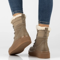 Leather platform ankle boots Filippo DBT7937/26 BE beige