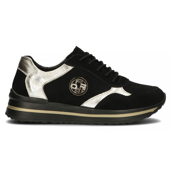 Leather sneakers Filippo DP3544/22 BK black