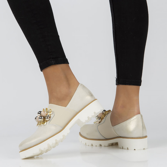 Leather shoes FILIPPO 166/TR gold