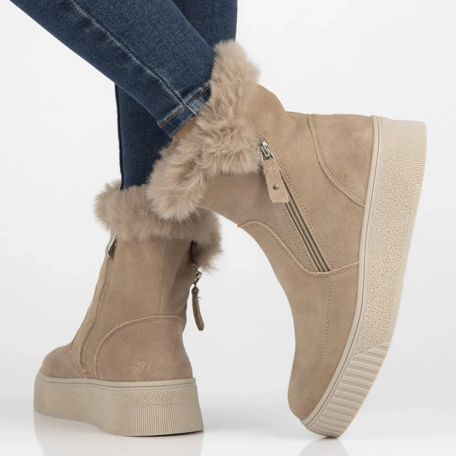 Leather ankle boots DBT6484/24 BE beige