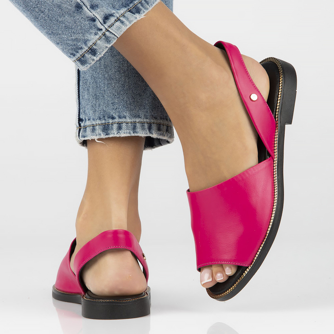 Leather sandals Filippo 40327 fuchsia