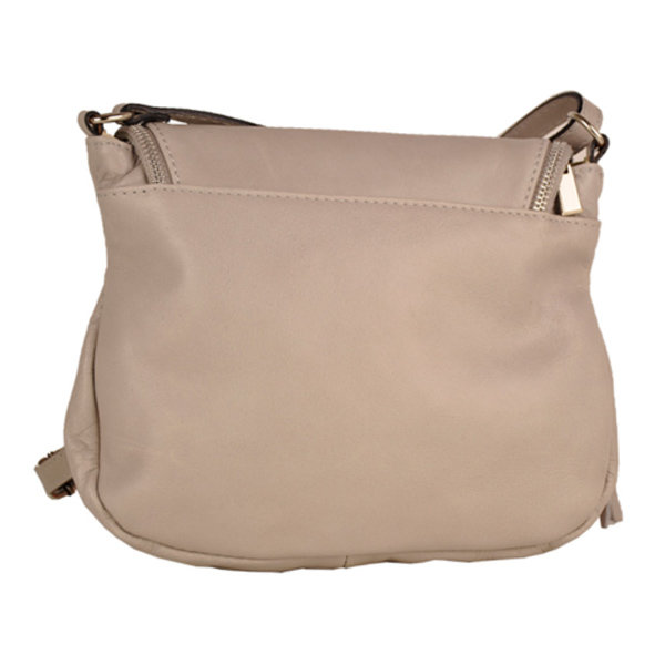 Handbag Toscanio Leather Messenger Bag 1614 dark beige