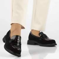 Skórzane lordsy Filippo DP6273/24 BK czarne