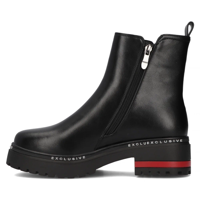 Botki na platformie Filippo DBT6626/24 BK czarne