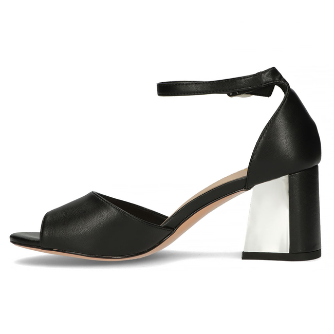 Leather sandals Filippo DS4648/23 BK black