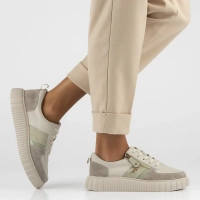 Leather sneakers Filippo DP6121/24 BE beige