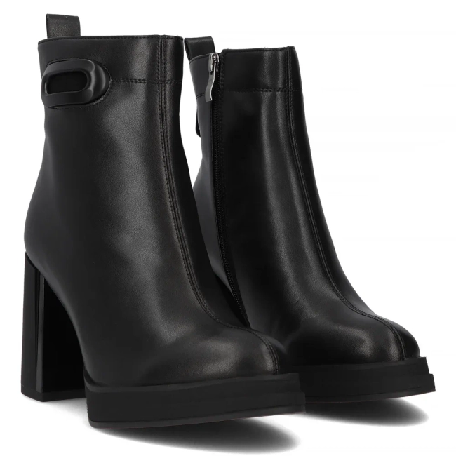Leather ankle boots Filippo DBT6546/24 BK black